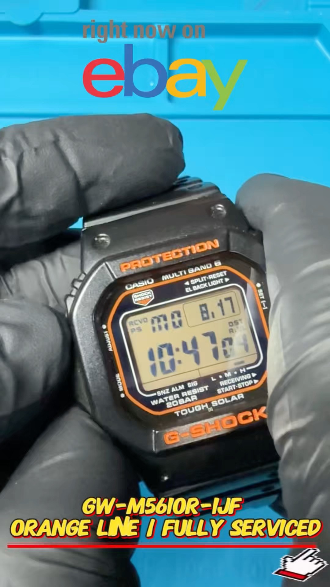 Casio G-Shock GW-M5610R-1JF Orange Line | Fully Serviced | Tough