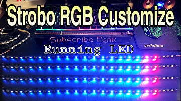 Contoh hasil gabungan LED Strobo RGB Custom WS2812 / WS2811 bisa atur sesuai keinginan