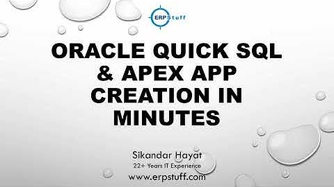 Oracle Quick SQL and APEX APP Development in Minutes