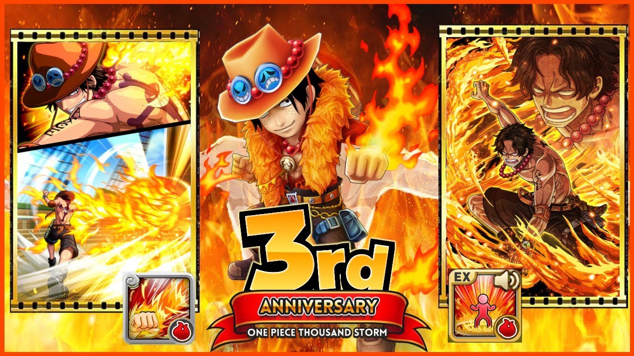 One Piece Thousand Storm Jp 3rd Anniversary Ace New Ex Ultimate Banner Event Youtube