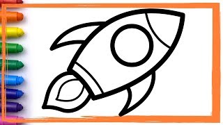 TOY ROCKETSHIP Drawing and Coloring pages for kids Learn colors | Whoopee Playhouse TOY ROCKETSHIP Drawing and Coloring pages for kids Learn colors | Whoopee Playhouse