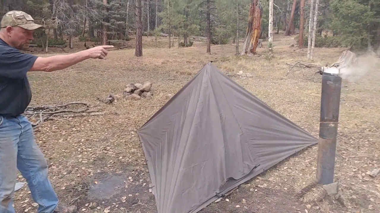 Костровая яма Джемез с навесом из брезента