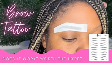 Trying out 4D temporary eyebrow tattoos from a Small Business | Baldie Brow