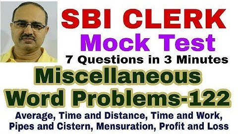 Miscellaneous Questions-122 Mission SBI CLERK 2018 | Mock Test | Unique Solution