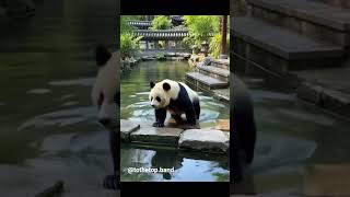 Cutest pandas 🐼 with original songLike, share #panda #chinanature #nature #animals #aiwork