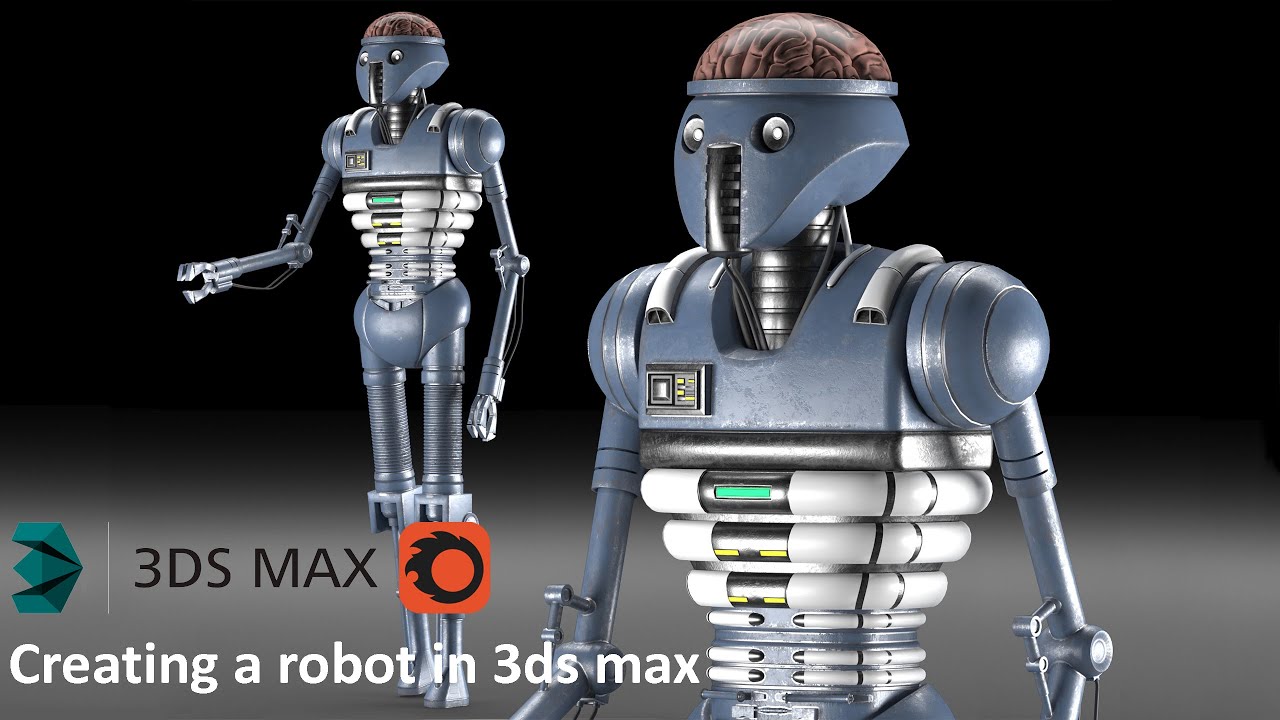 Creating a robot in 3ds max - YouTube