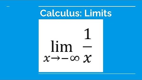 Grade 12 Calculus & Vectors - The limit of 1/x as x is approaching to negative infinity.