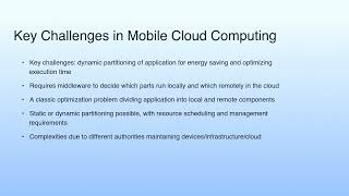 Key Challenges in Mobile Cloud Computing | Mobile Cloud Computing -II