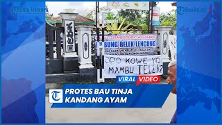 Viral Warga Protes Bau Tinja Kandang Ayam