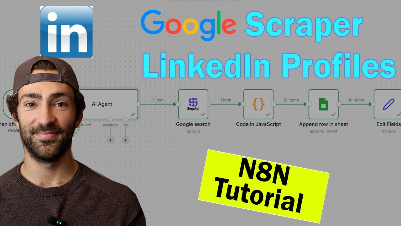 Scrape Google for LinkedIn Profiles with n8n | Step-by-Step Automation Tutorial