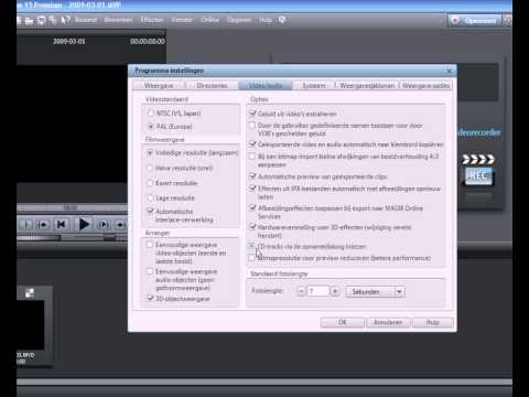 Tutorial: MAGIX Video deluxe 16 - Instellingen maken (NL)