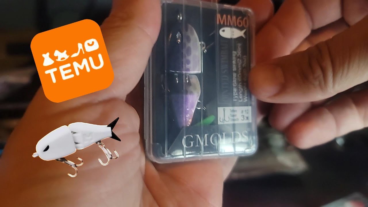 Temu fishing haul unboxing! Mini Raptor found! #fish #bass #unboxing #temu