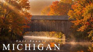 Michigan Autumn 4K 🍂🇺🇸 | Great Lakes, Golden Forests & Stunning Fall Colors 🍁 Fall Foliage 2026