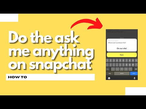 How To Do the Ask Me Anything on Snapchat !! 