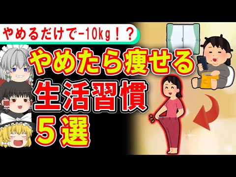 やめただけで痩せまくる意外な5つの習慣【ゆっくり解説】