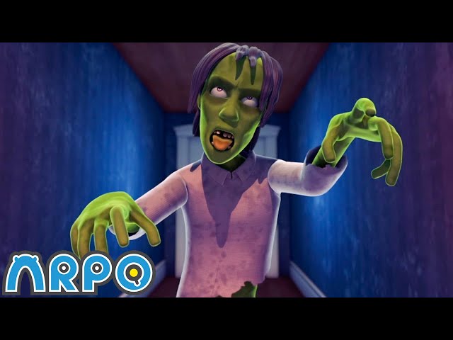 Run for Your Life! | Arpo the Robot | Halloween Cartoons for Kids class=