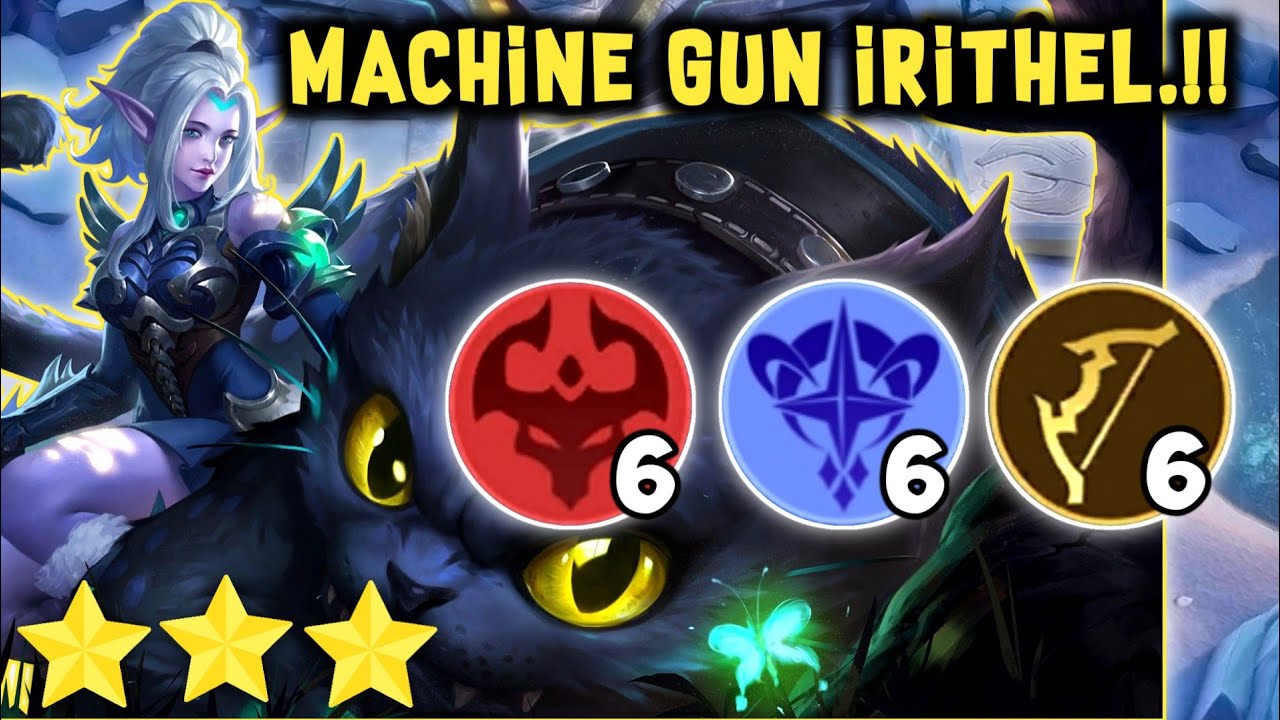 Machine Gun Chess IRITHEL MACHINE GUN.!! 180% ATTACK SPEED.!! MAGIC CHESS MOBILE LEGENDS ...