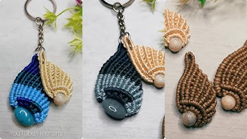 DIY Macrame sea shell keychain