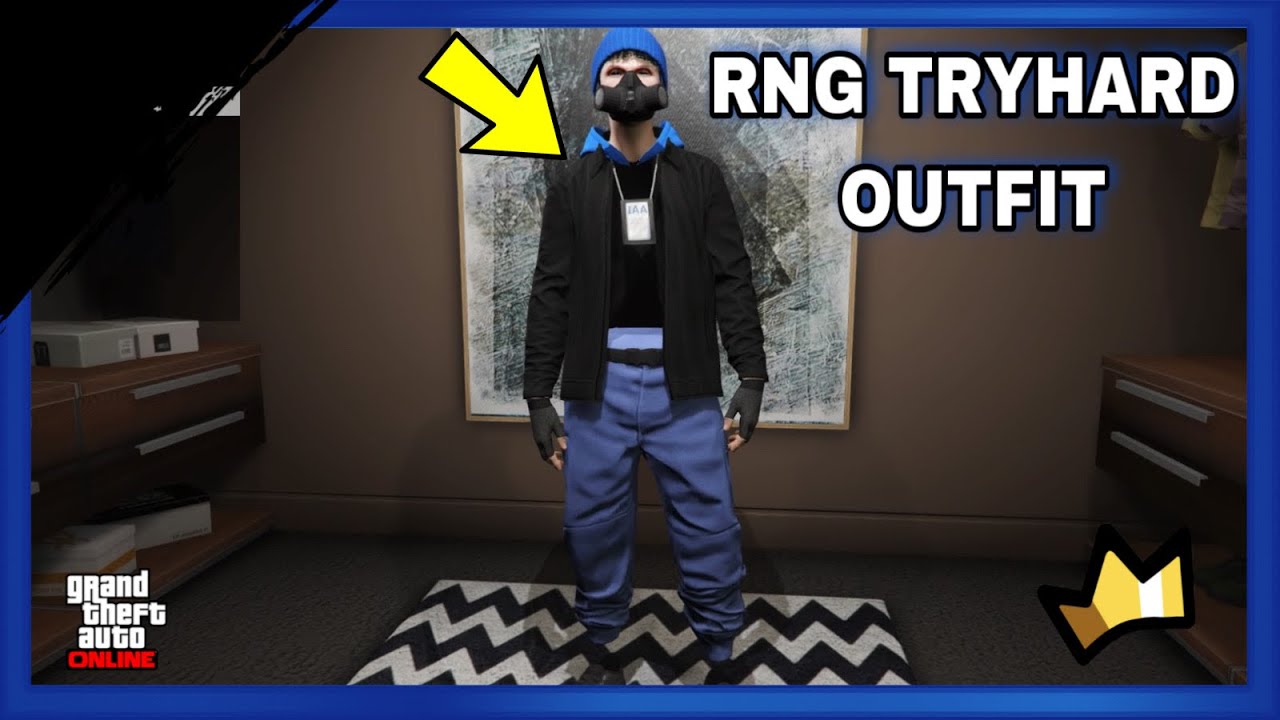 GTA 5 ONLINE * RNG TRYHARD BLUE JOGGERS MALE OUTFIT WTIH INVISIBLE ...