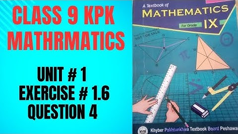 Class 9 maths kpk exercise 1.6 Q4 #math #9classmaths