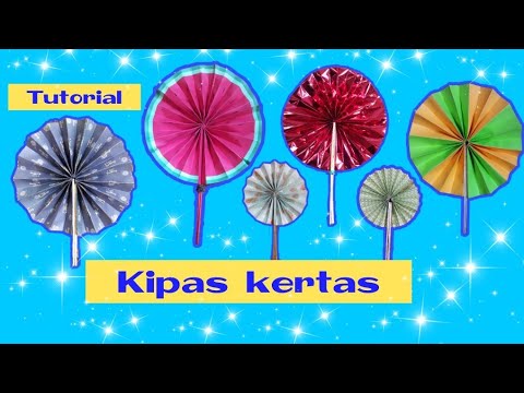 Tutorial membuat kipas  dari kertas  paper hand fan 