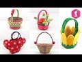 5 Basket Crafts ideas from Waste Things | Use Full DIY Basket