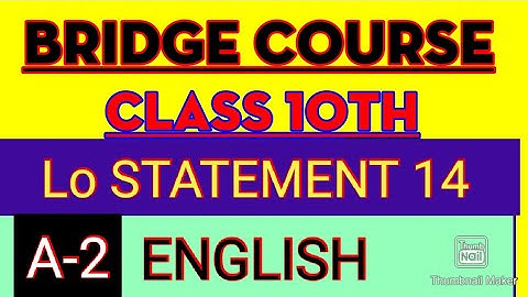 10th class setu abhyaskram (Bridge course)English day 14/statement 14 #Activity2 @LMHEducation