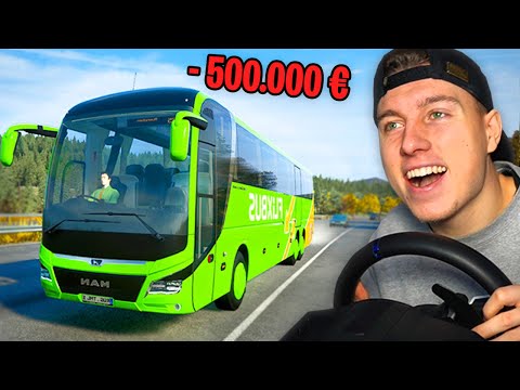 500.000€ UNFALL im FLIXBUS Simulator! (Lenkrad)