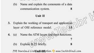 2017 BCA 5th Sem Reappear Data Communication & Networks Question Paper