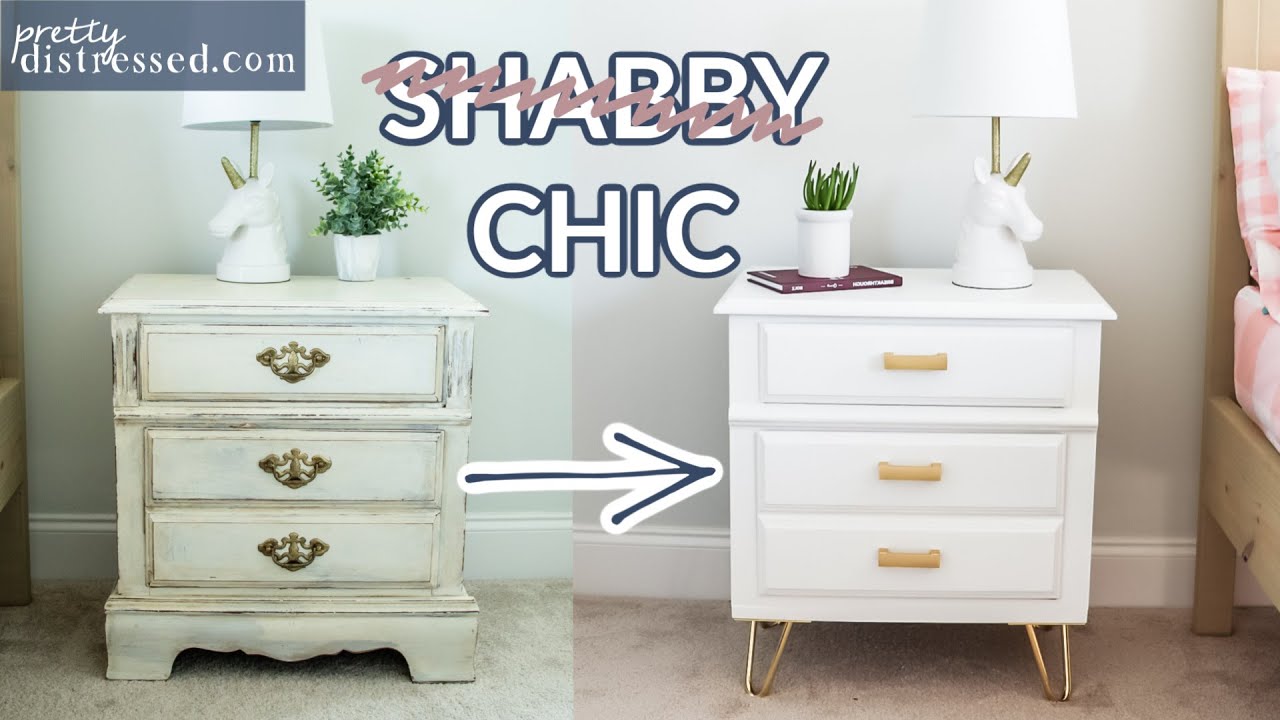 From Shabby Chic to Chic Modern Nightstand Makeover with Smoooth
