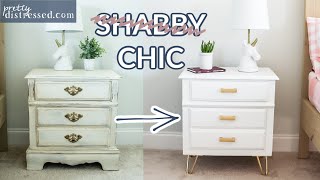 From Shabby Chic to Chic | Modern Nightstand Makeover with Smoooth Finish & Hairpin Legs screenshot 3