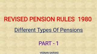 A.P. Revised Pension Rules - 1980 / Part - 1 / Departmental Tests / DARLANKA SIVARAMU