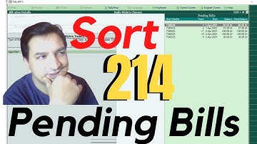 Tally Chapter 214 TDL to SORT Pending Biils By Rajiv Mishra Computer Class | TDL coding  in HINDI