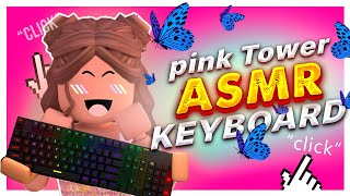 *very aesthetic* 🍑 Relaxing  pink Tower ASMR  Clicks and Taps Roblox Keyboard screenshot 5