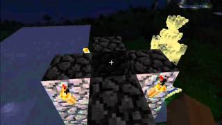 Minecraft   Massive drop shaft and water elevator