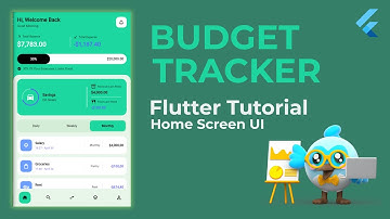 Modern Budget Tracker Home Screen Design | Flutter UI Tutorial