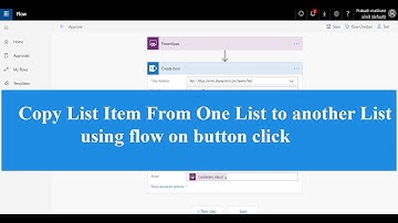Copy list item from one list to another list with flow on powerapps button click