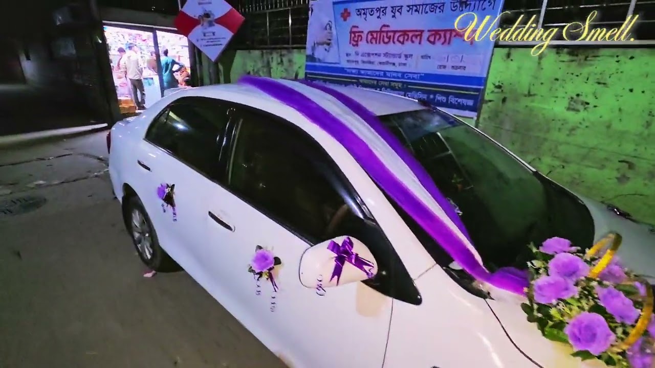 Wedding car decoration 