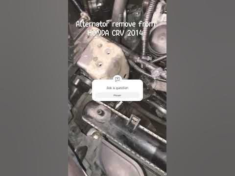 Remove the alternator from HONDA CRV - YouTube