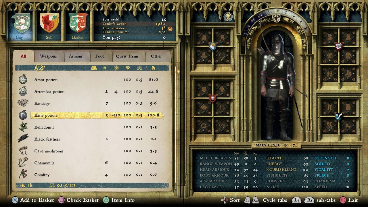 Kingdom Come: Deliverance - Herbalist Herb Woman Dialogue: Buy Poison Potions Location (2018)