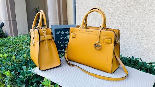 Michael Kors Edith Large Saffiano Leather Satchel In Yellow