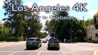 Los Angeles. Bel Air to Calabasas. [4K Video]