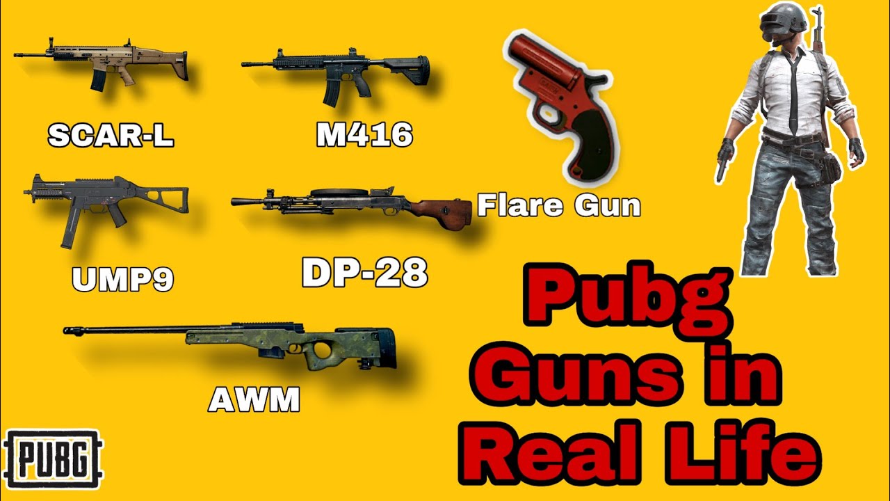 Pubg Guns In Real Life In Hindi | SCAR-L M416 UMP9 DP 28 ...