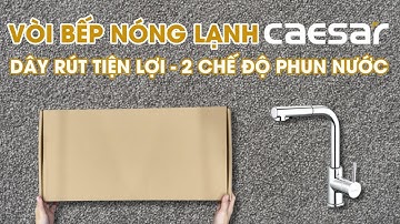 Vòi bếp Caesar K915C nóng lạnh, dây rút tiện nghi, chất liệu đồng bền bỉ | Nội thất HITA
