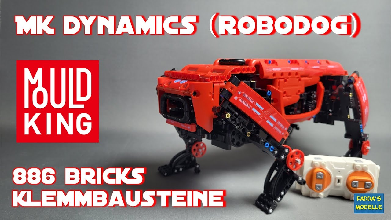 HIGH GODO Roboter-Hund Bausatz – 1620 Teile, Ferngesteuert Mit Kugel-Funktion, Ab 14 Jahren