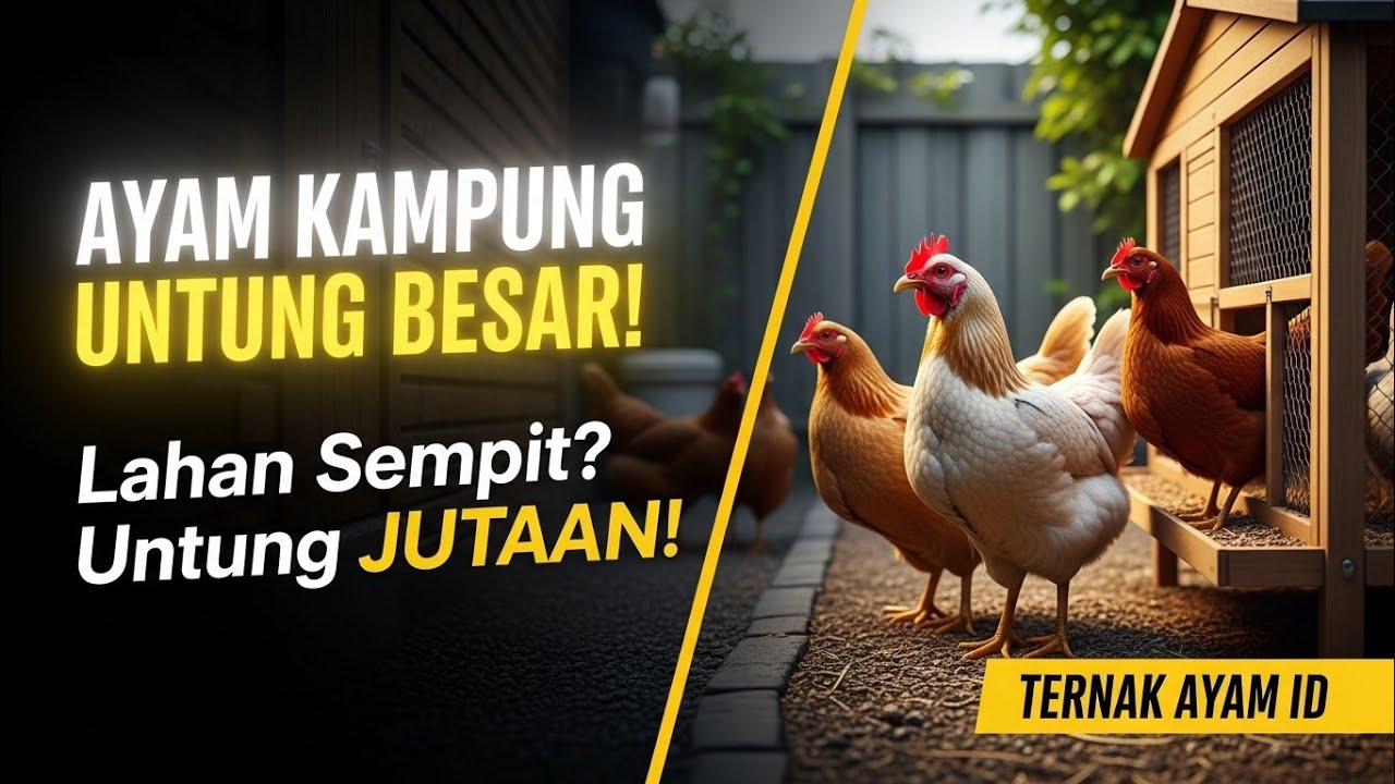 TERBUKTI! Cara Ternak Ayam Kampung Cepat Untung Besar Modal Minim di Lahan Sempit Pun BISA!