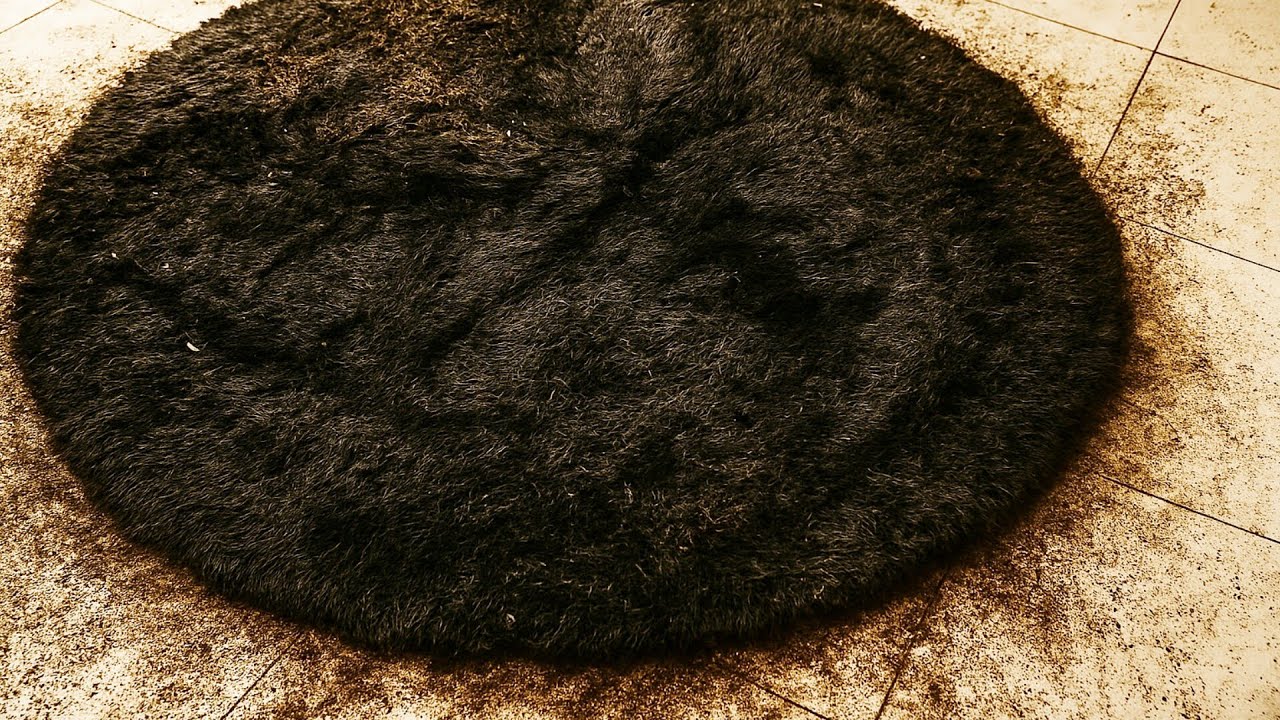 Removing magical black stains from a dirty shaggy rug/ A gift for peace of mind