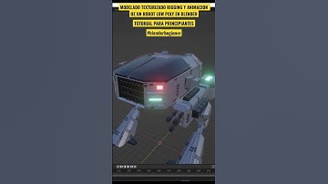 Modelado texturizado rigging y animacion de un robot low poly en blender #blendertutorial #blender3D