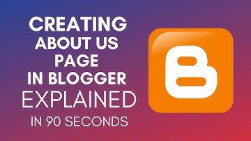 How To Create About Us Page In Blogger In 2024?