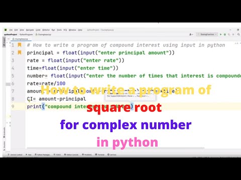 How to write a program of square root for complex number in python